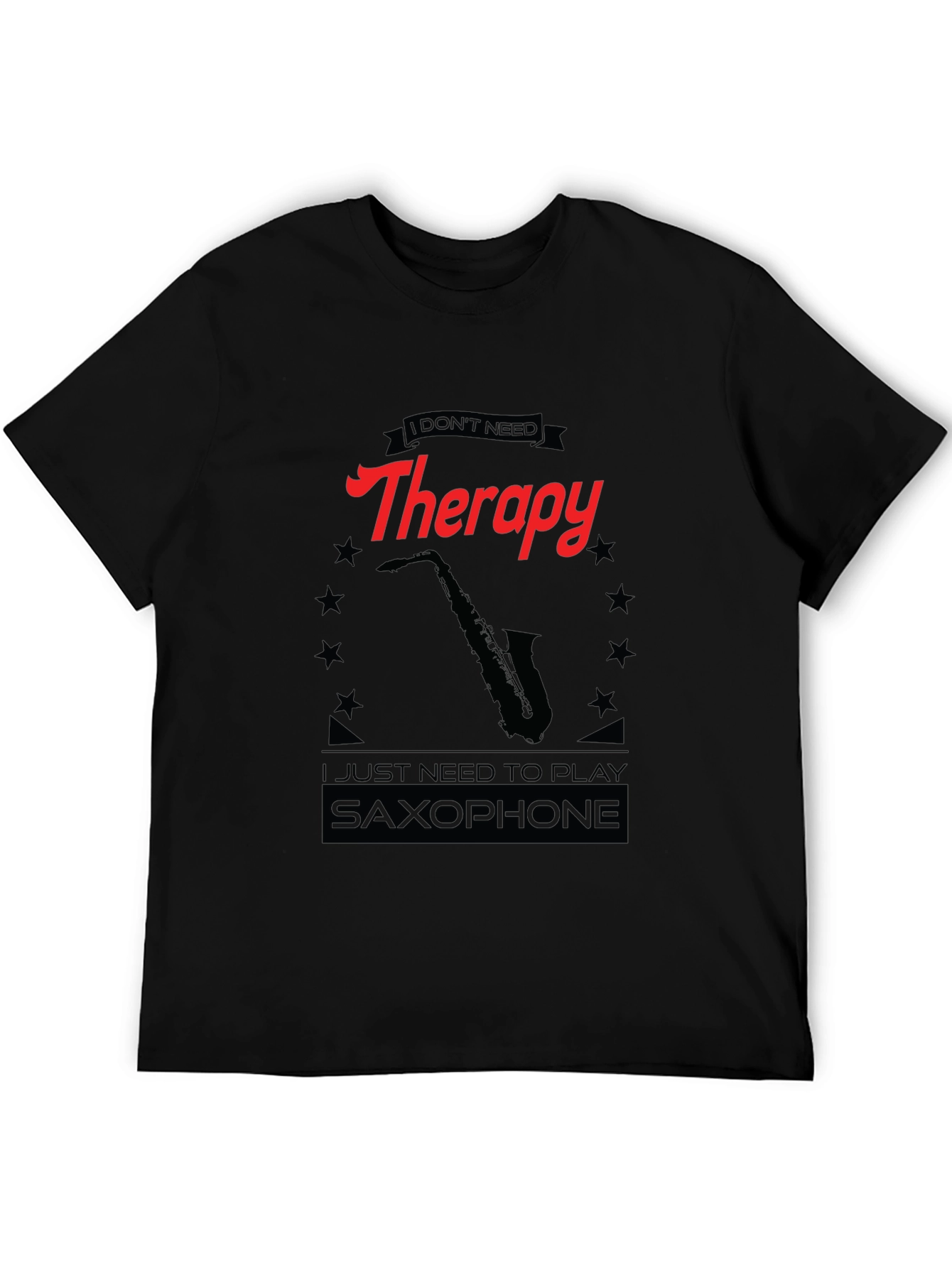 Therapy Saxophone Black T-Shirt
