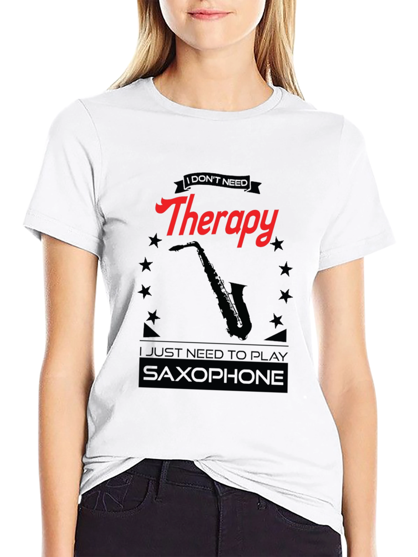 Therapy Saxophone Black T-Shirt