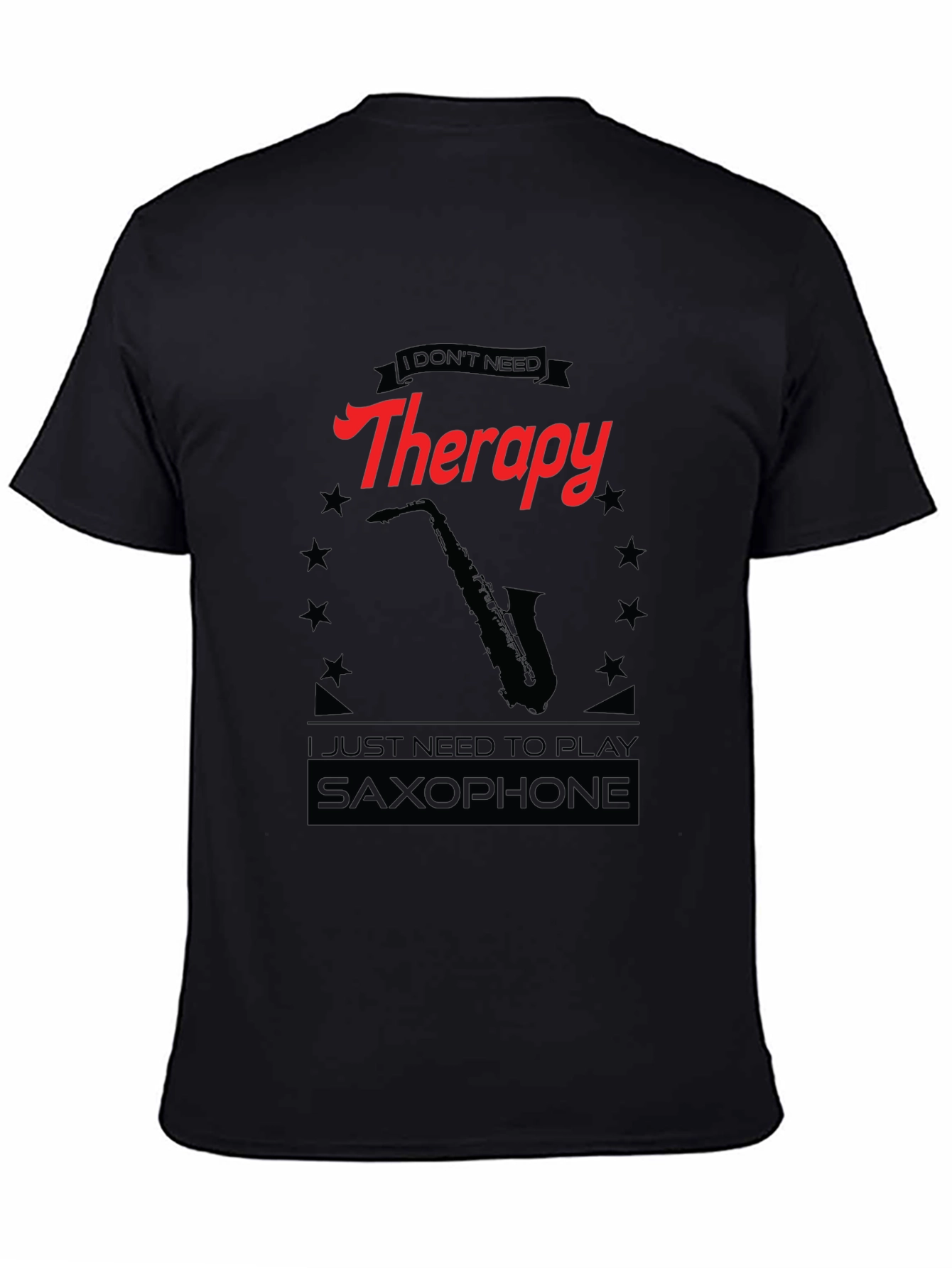 Therapy Saxophone Black T-Shirt