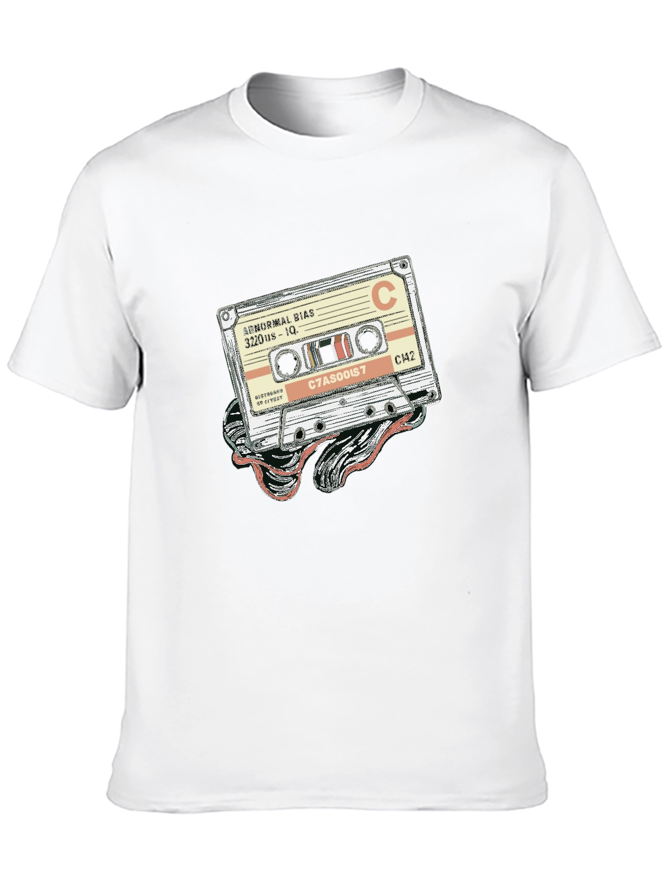 Retro Cassette Tape Graphic Tee - Classic Music Style