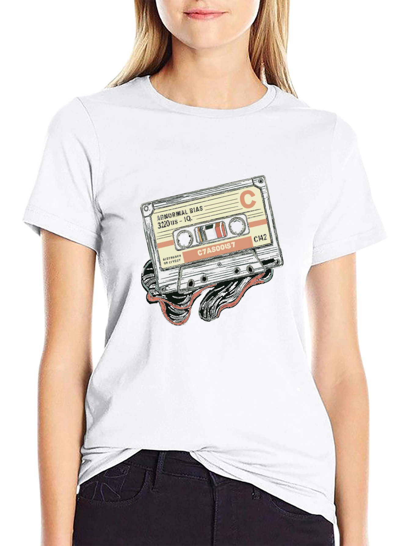 Retro Cassette Tape Graphic Tee - Classic Music Style