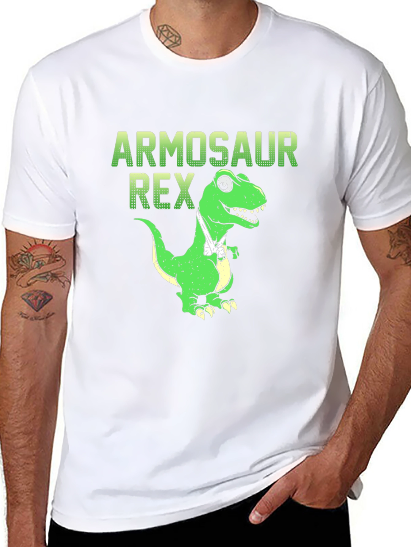 Armosaur Rex T-Shirt - Funny Dinosaur Tee