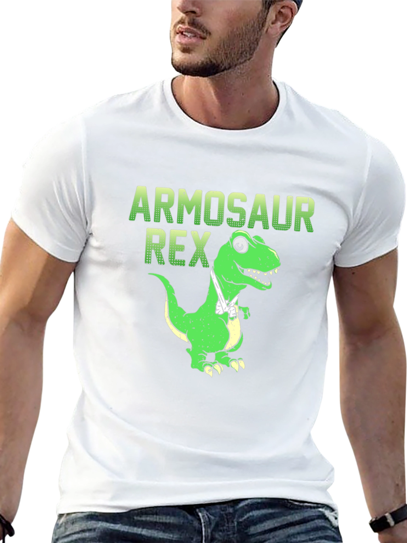 Armosaur Rex T-Shirt - Funny Dinosaur Tee