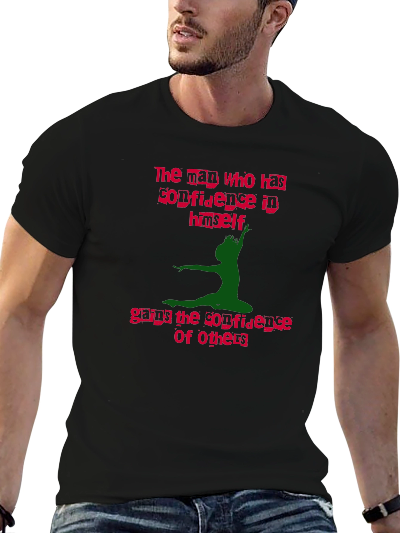 Confidence Graphic Tee - Mens Black T-Shirt