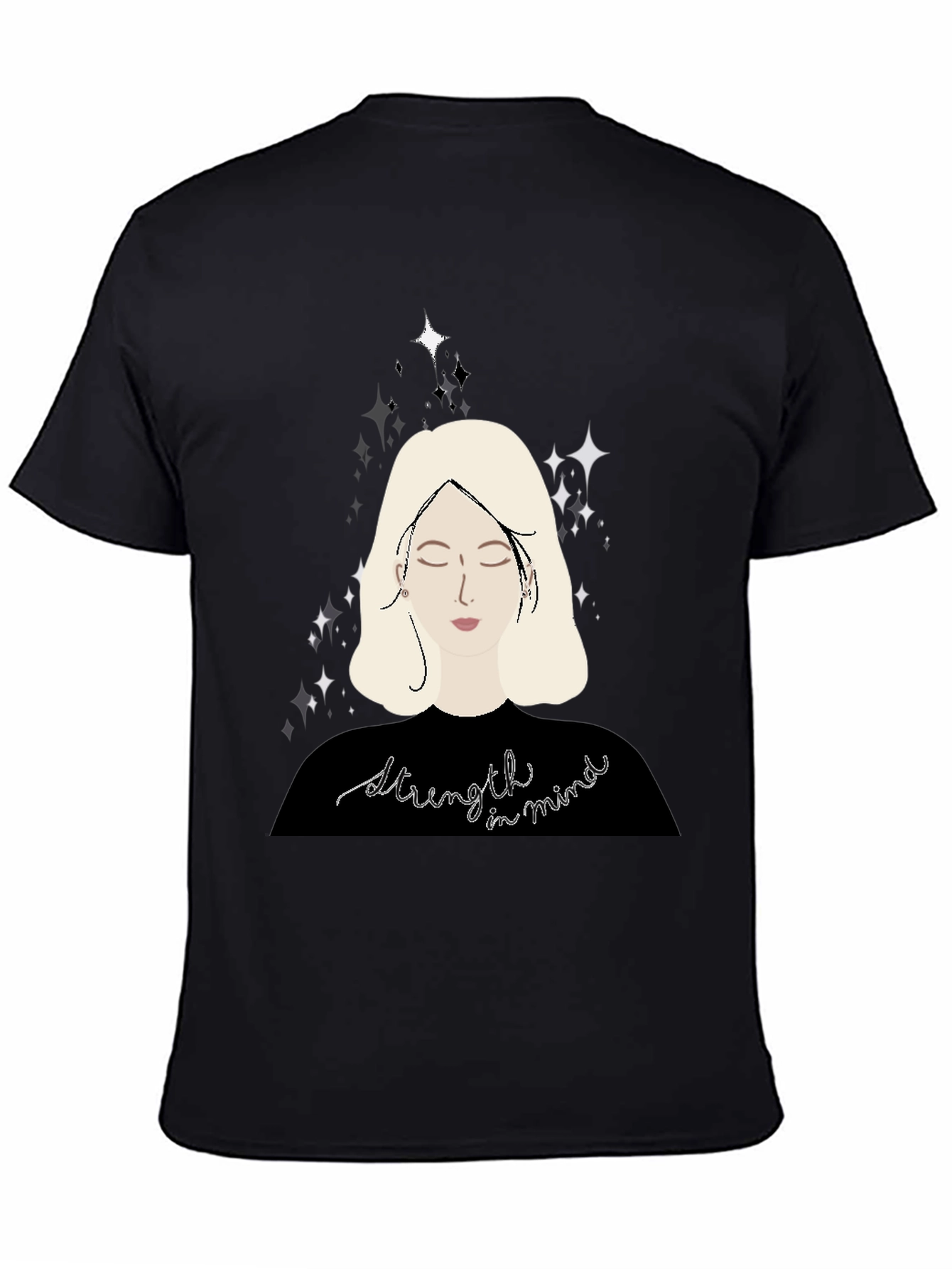 Strength in Mind Graphic Tee - Stylish Black T-Shirt