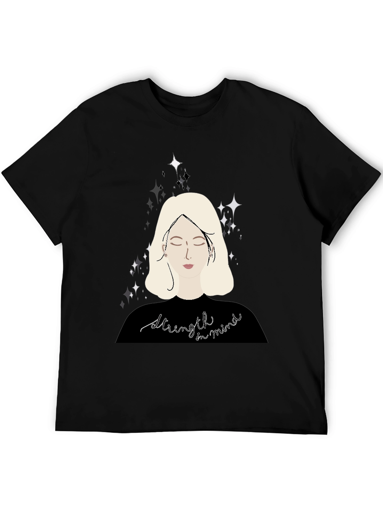 Strength in Mind Graphic Tee - Stylish Black T-Shirt