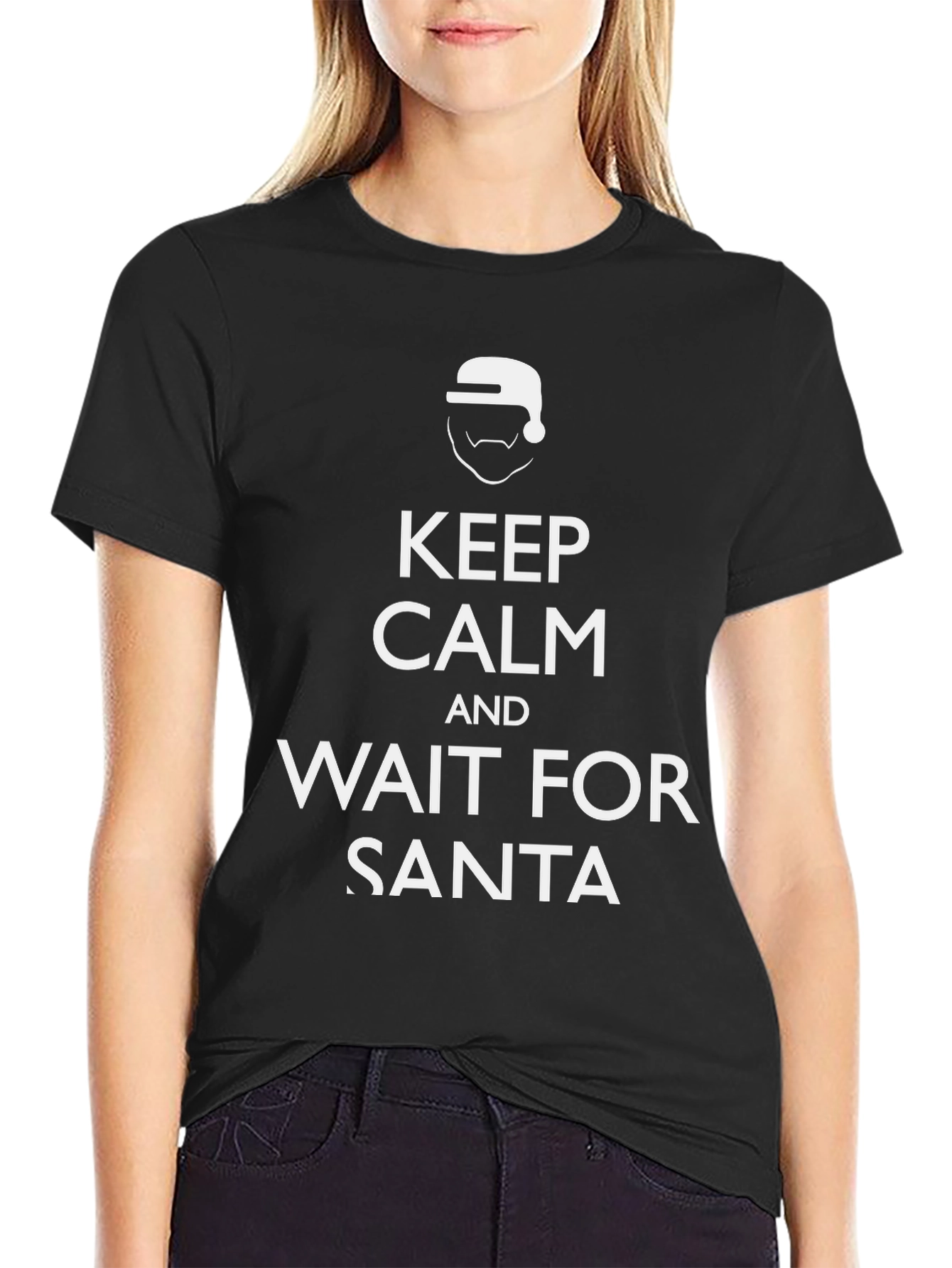 Keep Calm and Wait For Santa Tee