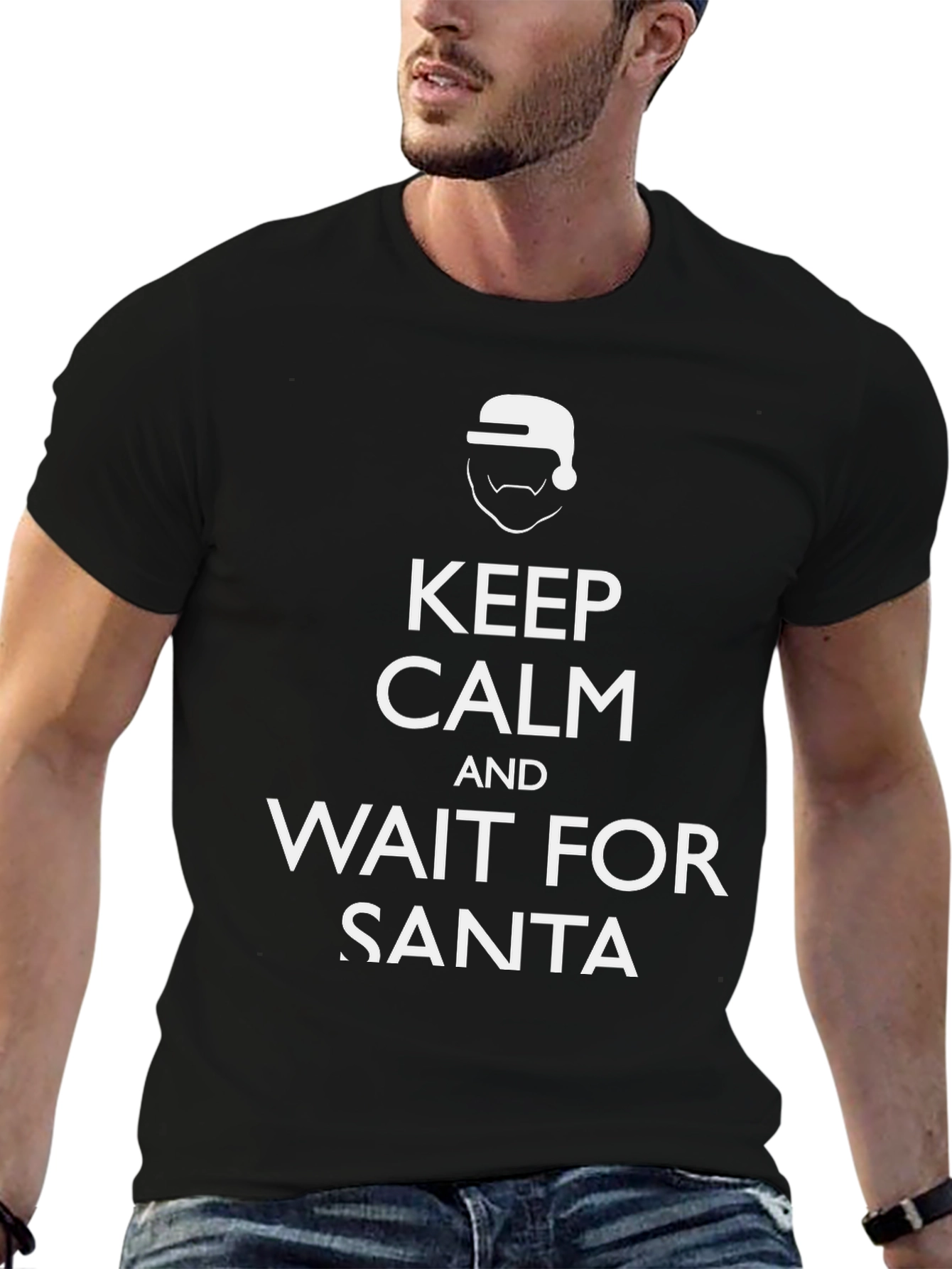 Keep Calm and Wait For Santa Tee