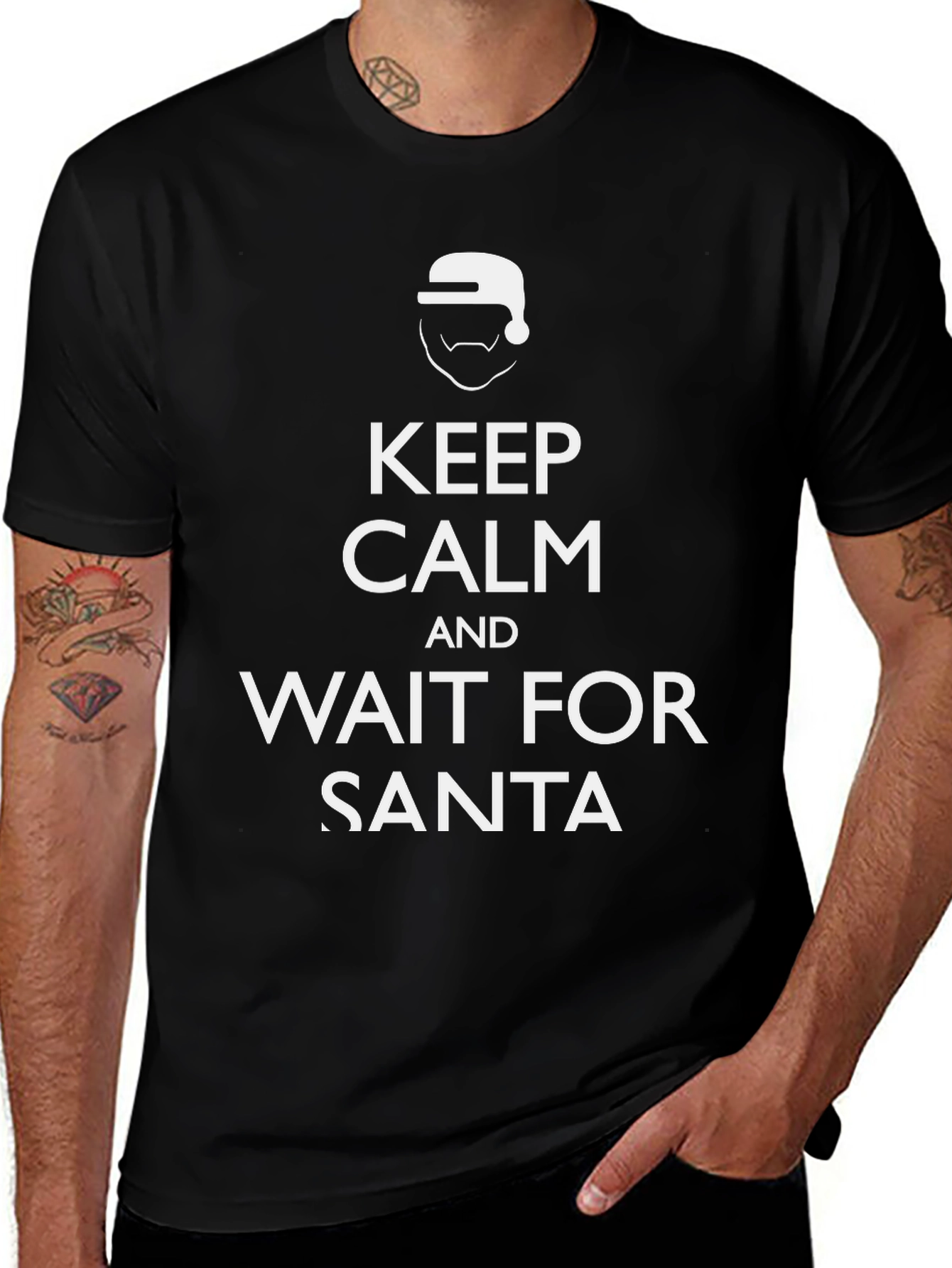 Keep Calm and Wait For Santa Tee