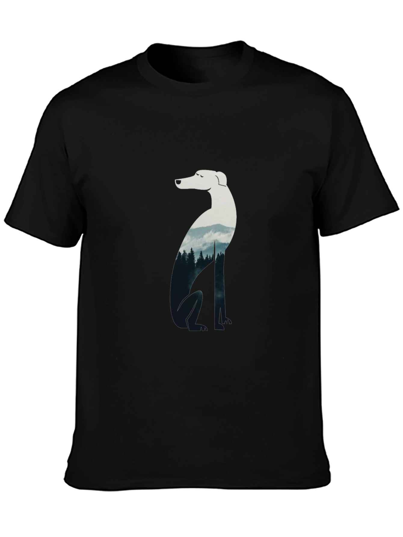 Dog Silhouette Forest T-Shirt