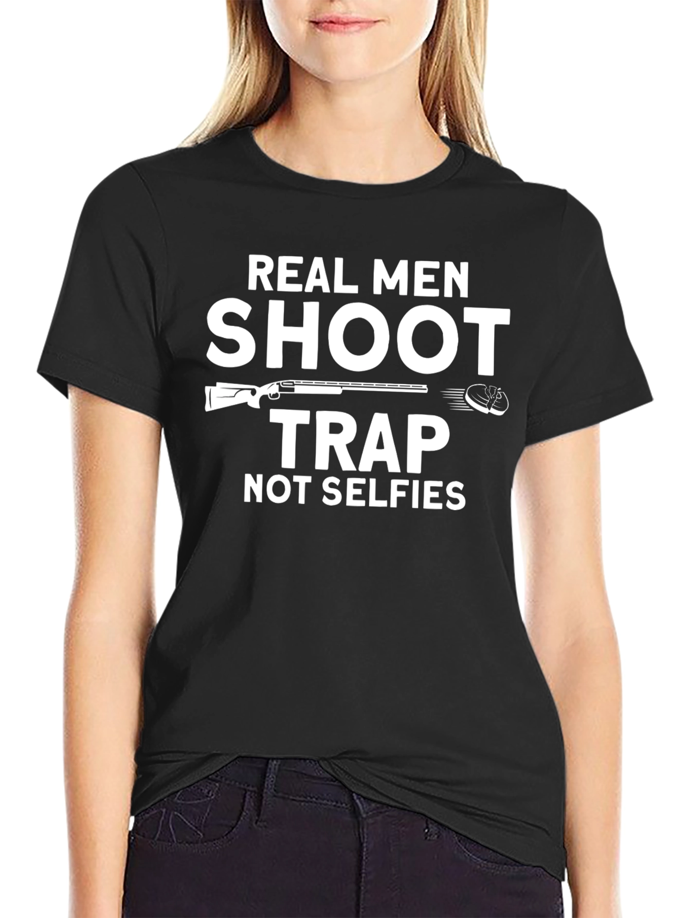 Real Men Shoot Trap T-Shirt Novelty Tee