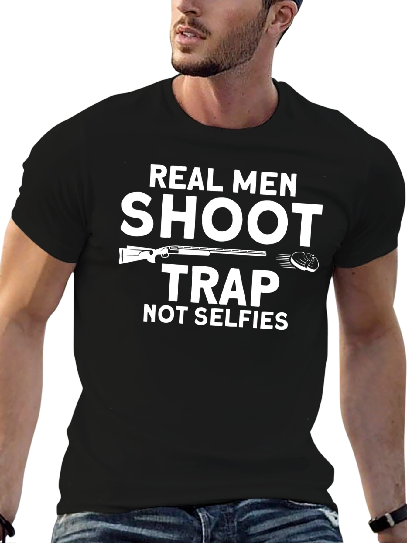 Real Men Shoot Trap T-Shirt Novelty Tee