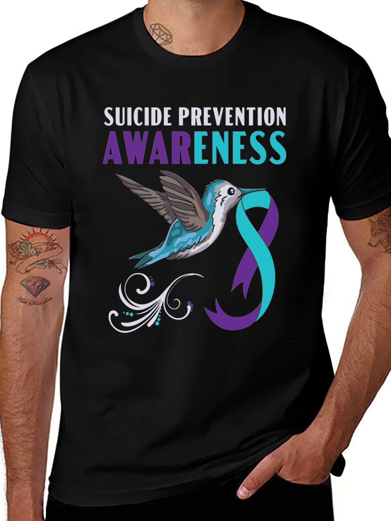 Suicide Prevention Awareness Hummingbird T-Shirt