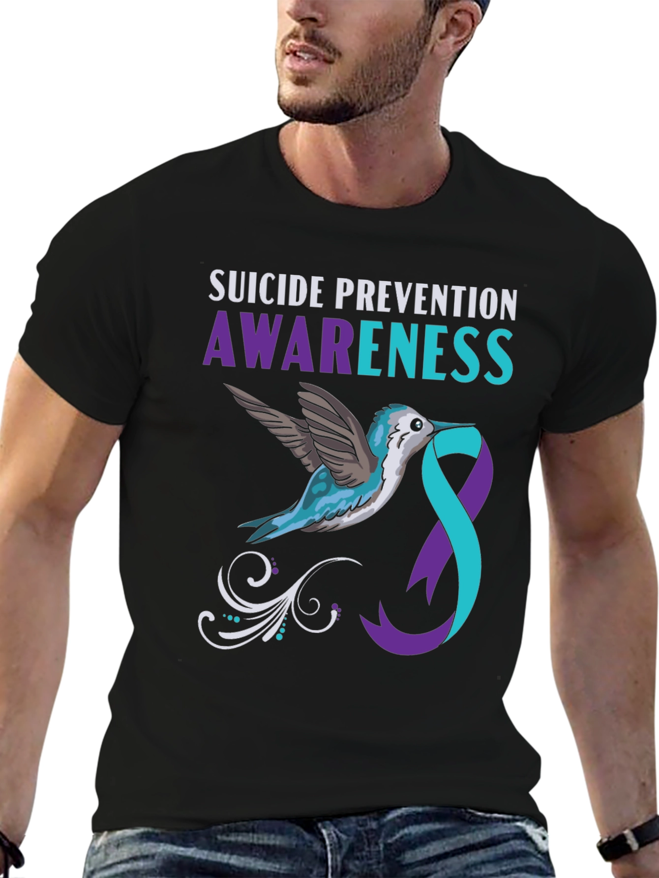 Suicide Prevention Awareness Hummingbird T-Shirt