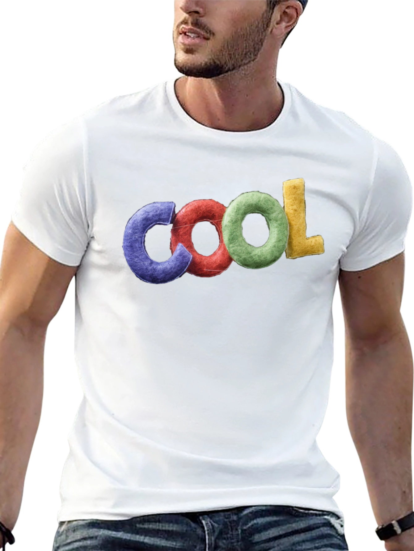 Cool Graphic T-Shirt - Black Crew Neck Tee