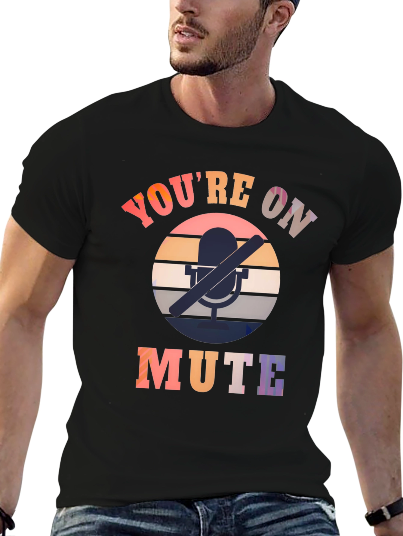 Youre On Mute Black Graphic Tee