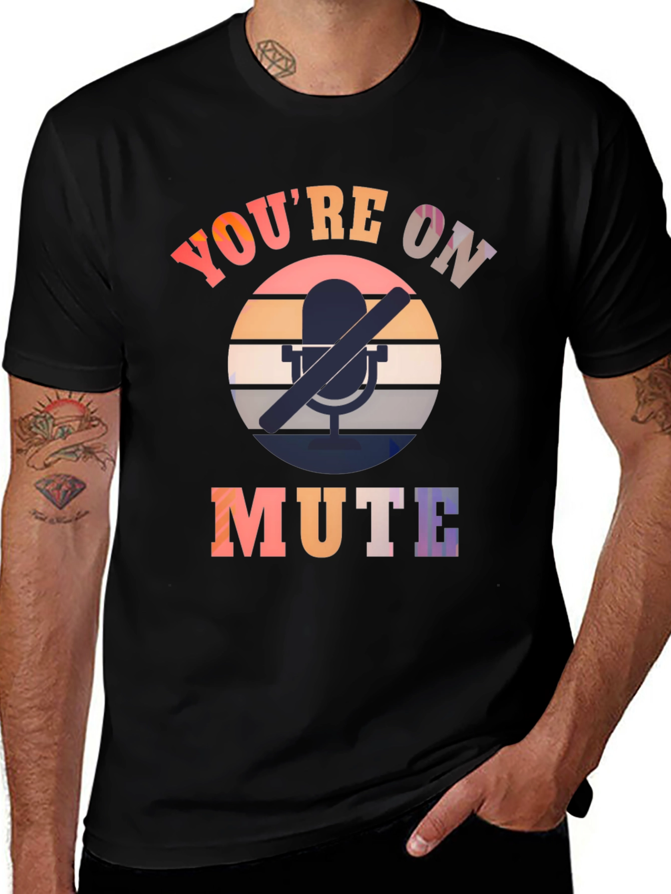 Youre On Mute Black Graphic Tee