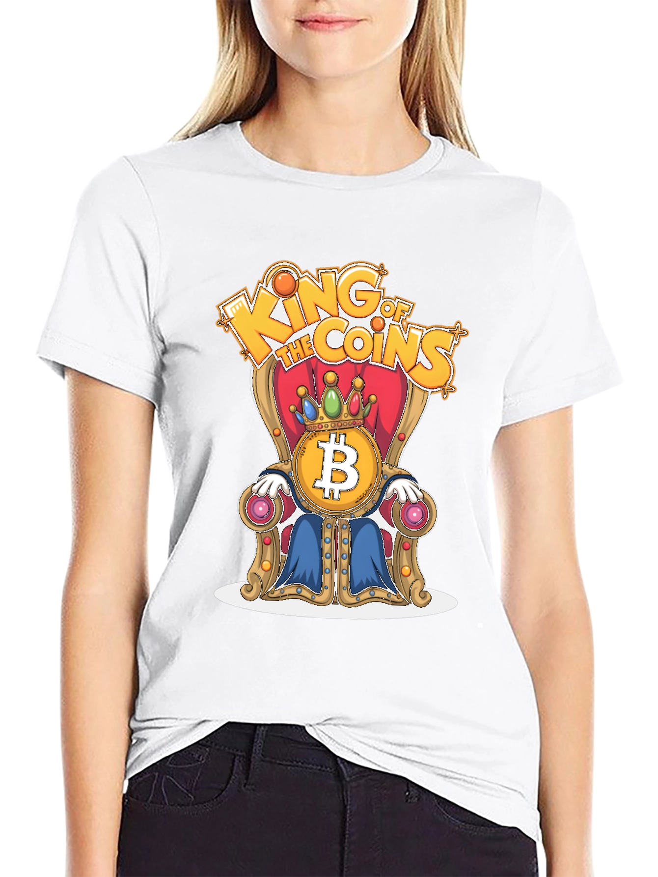 King of Coins Bitcoin Throne Graphic Tee