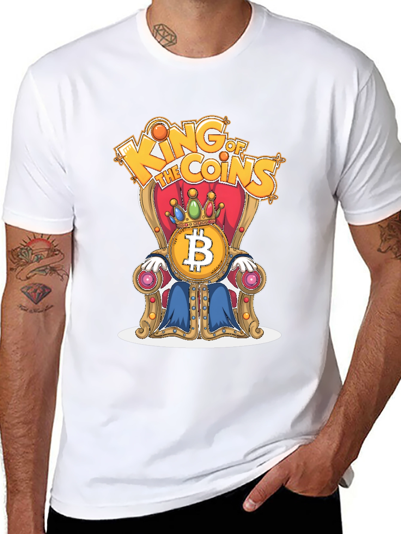 King of Coins Bitcoin Throne Graphic Tee