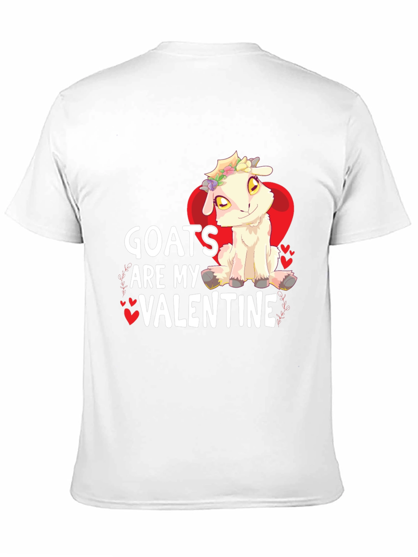 Goats Are My Valentine Graphic Tee - Black