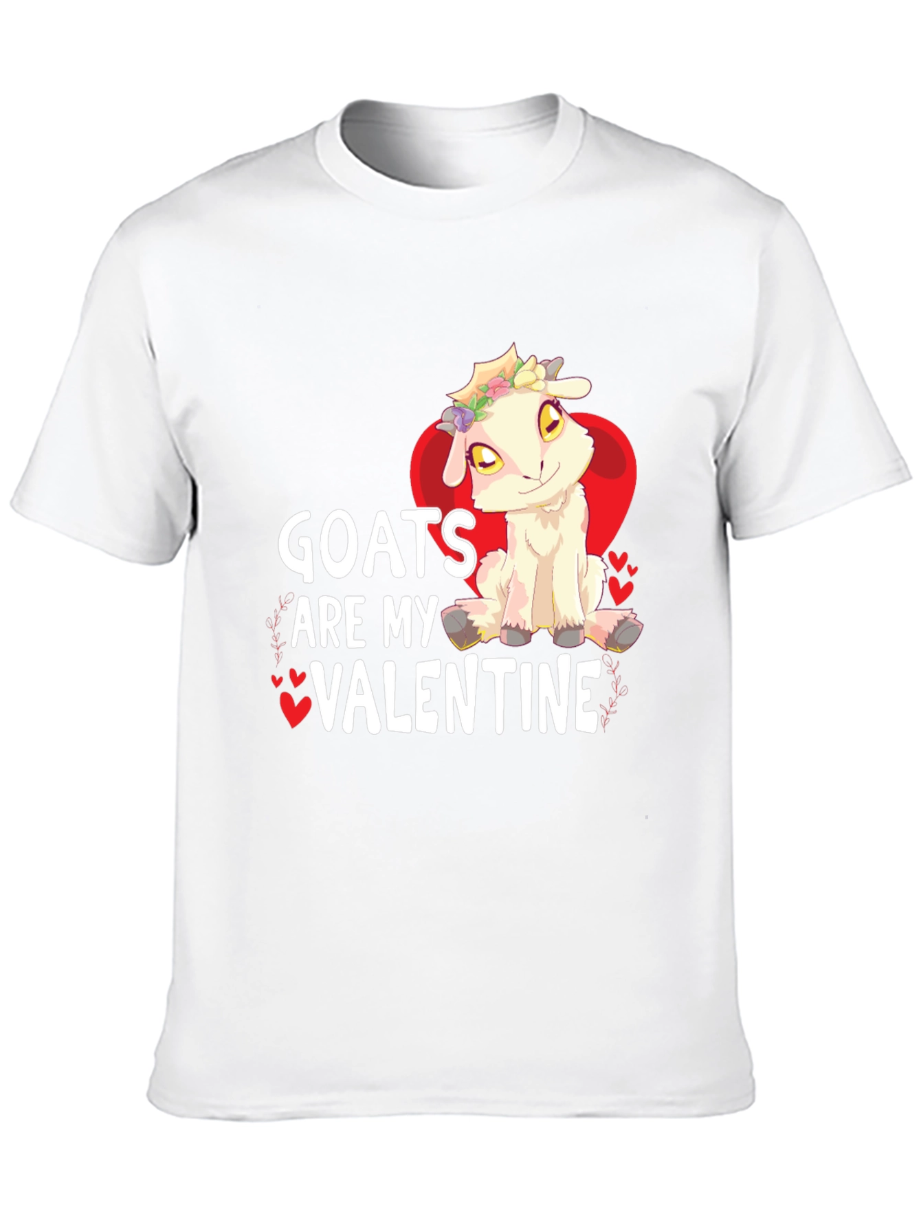 Goats Are My Valentine Graphic Tee - Black