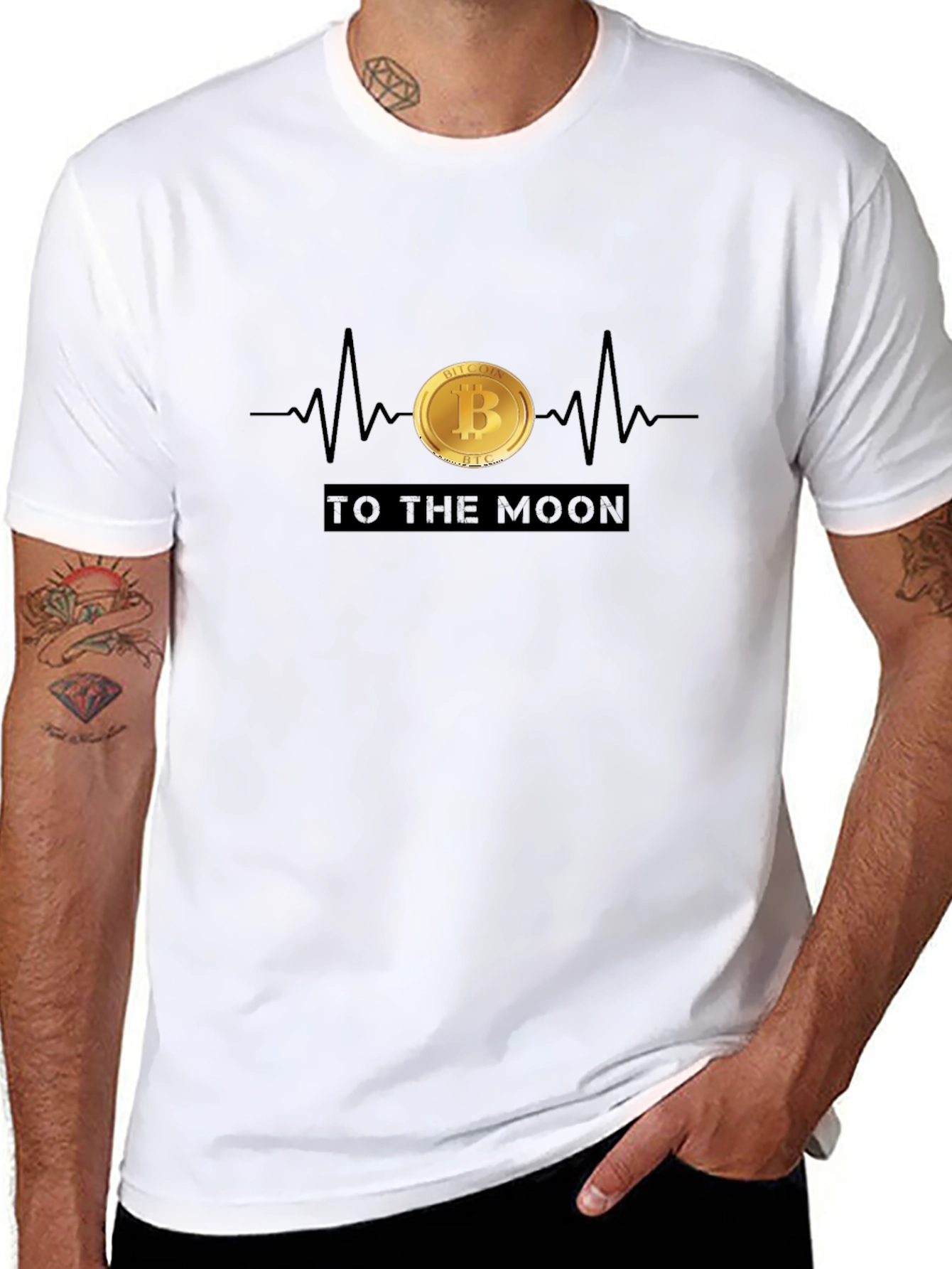 Bitcoin Heartbeat T-Shirt - To The Moon!