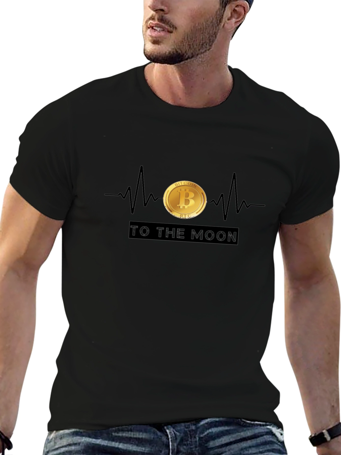 Bitcoin Heartbeat T-Shirt - To The Moon!