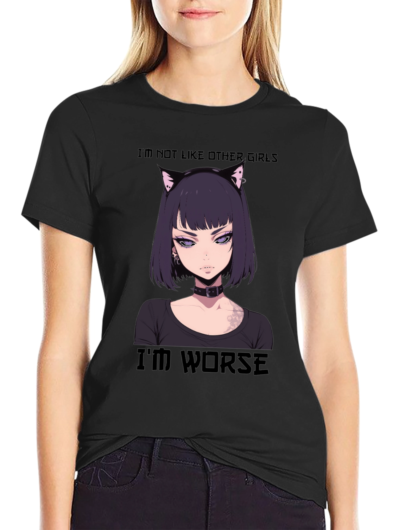 Anime Girl Tee - Im Not Like Other Girls