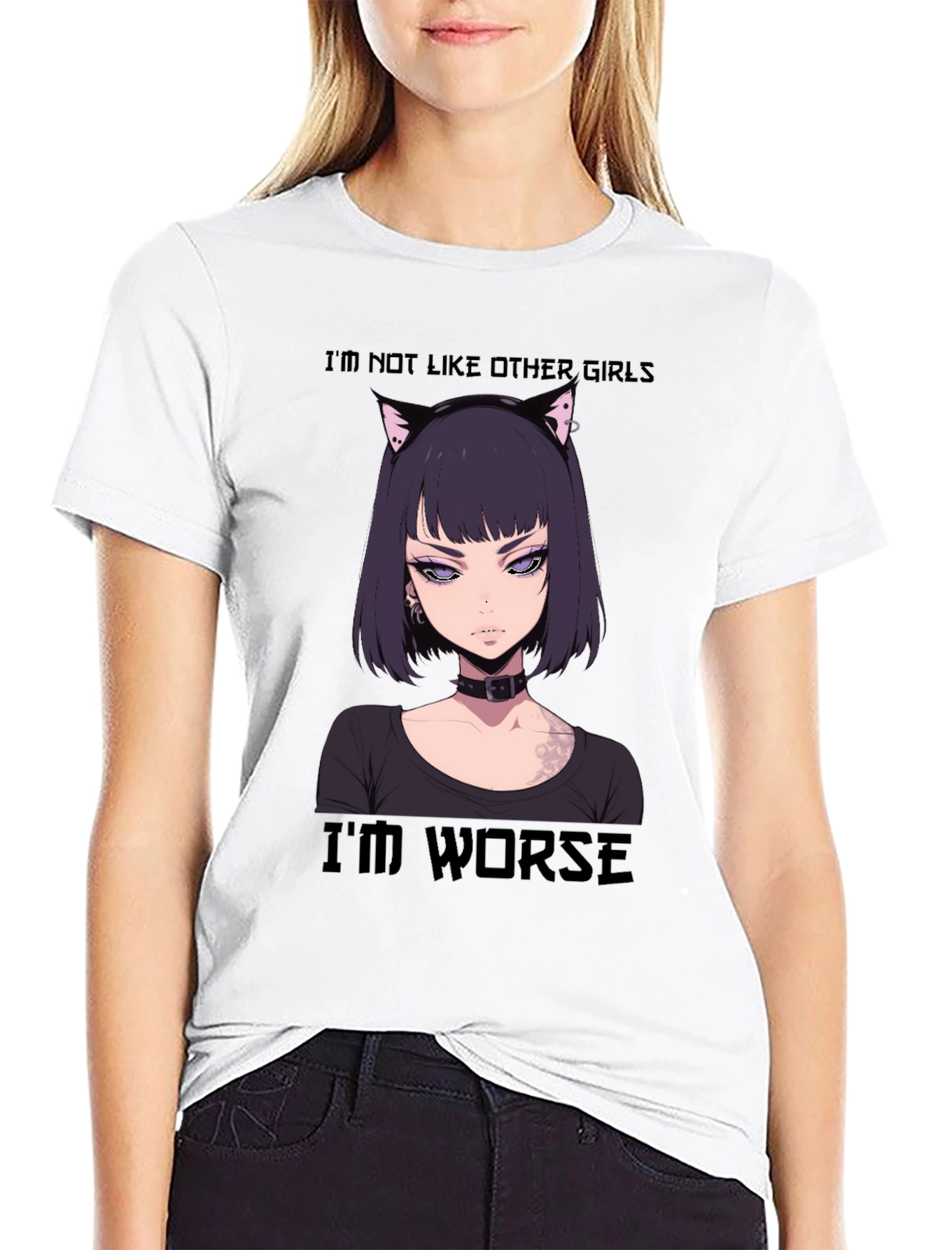 Anime Girl Tee - Im Not Like Other Girls