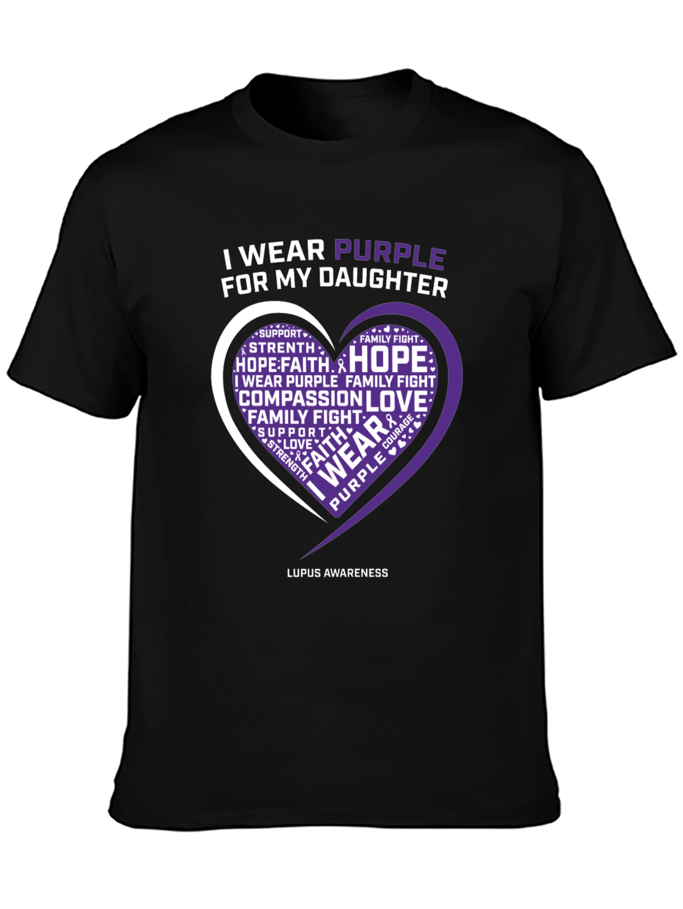 Purple Lupus Awareness T-Shirt - For My Daughter