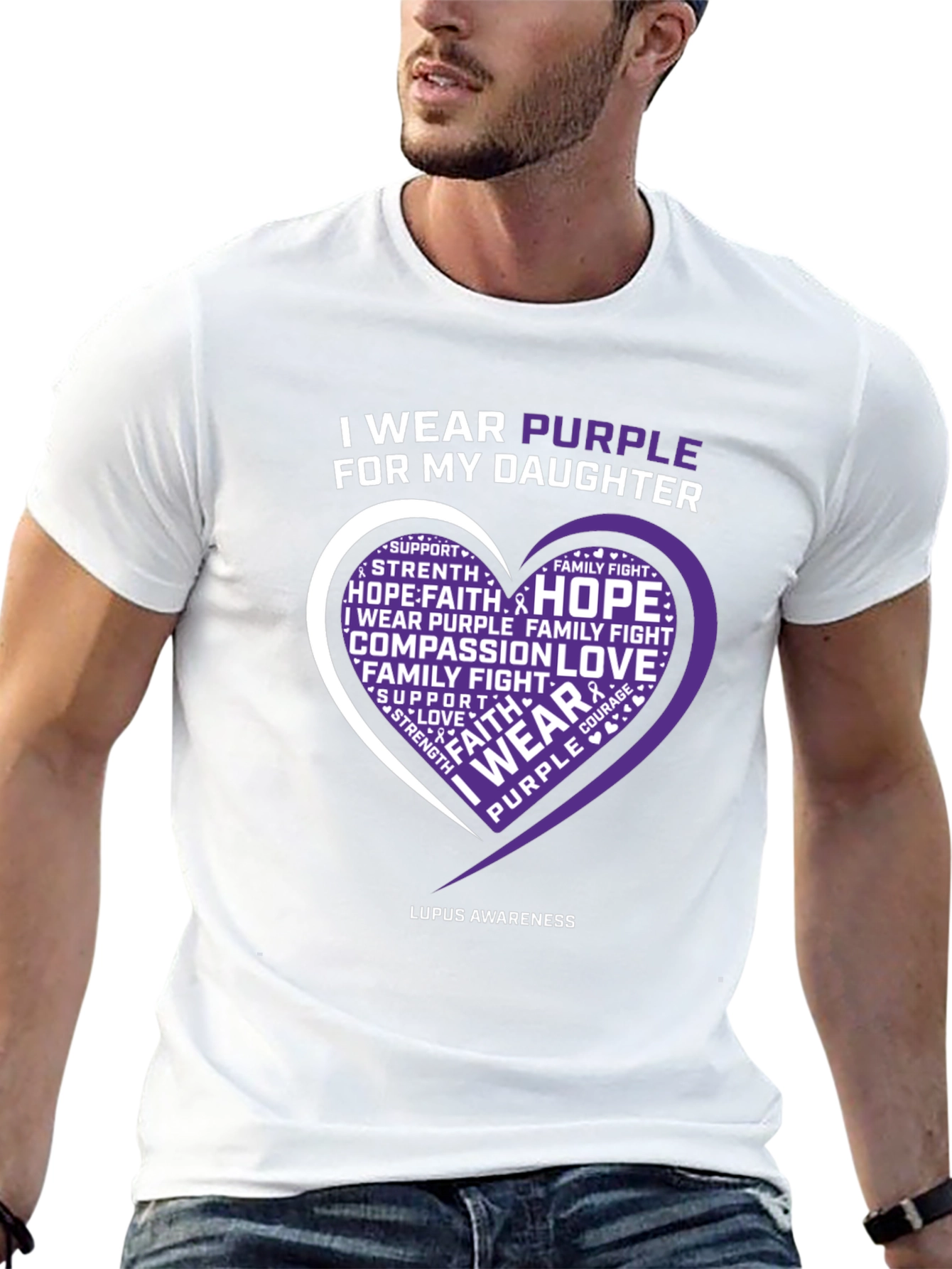 Purple Lupus Awareness T-Shirt - For My Daughter