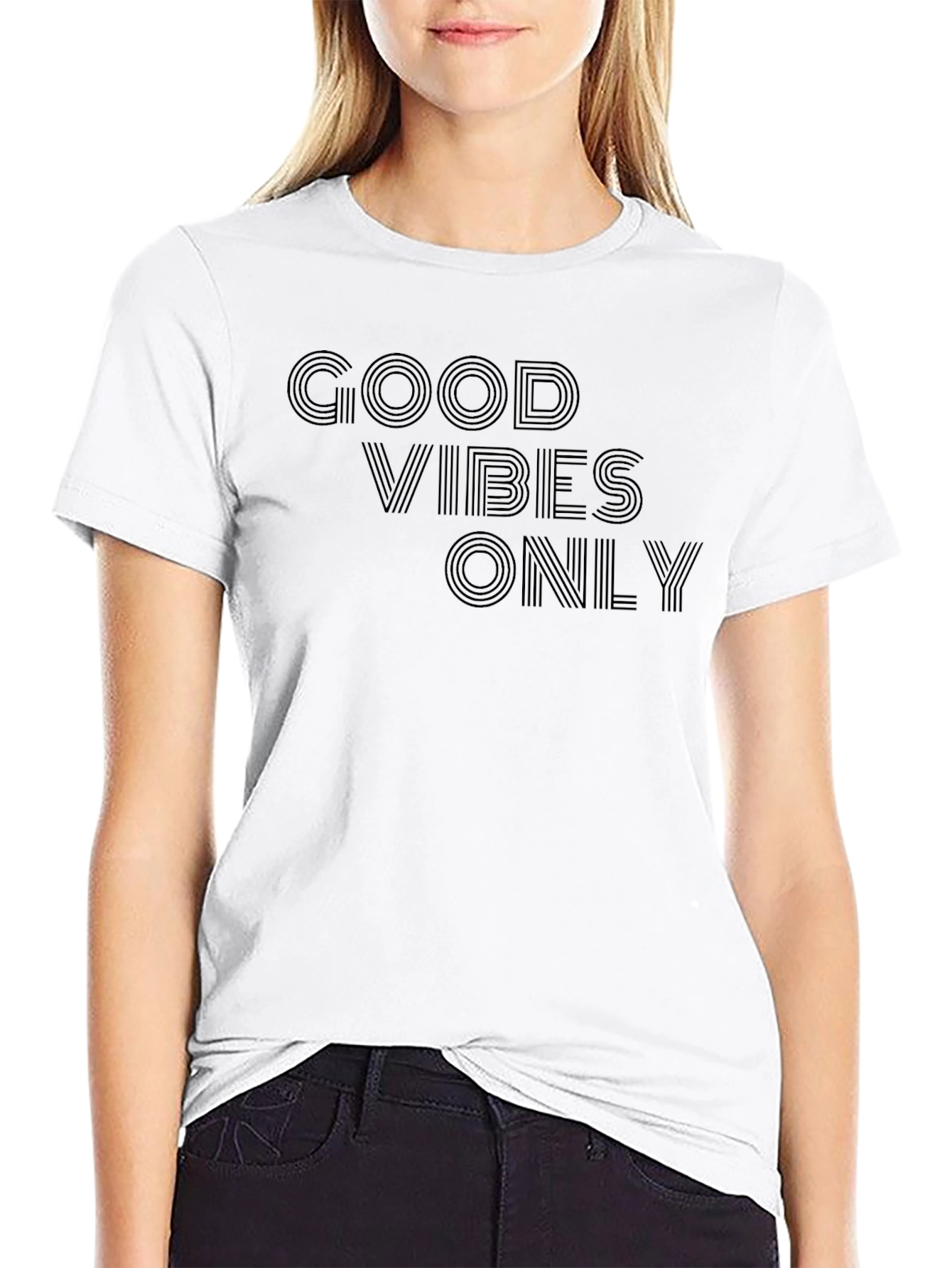 Good Vibes Only Black Graphic Tee