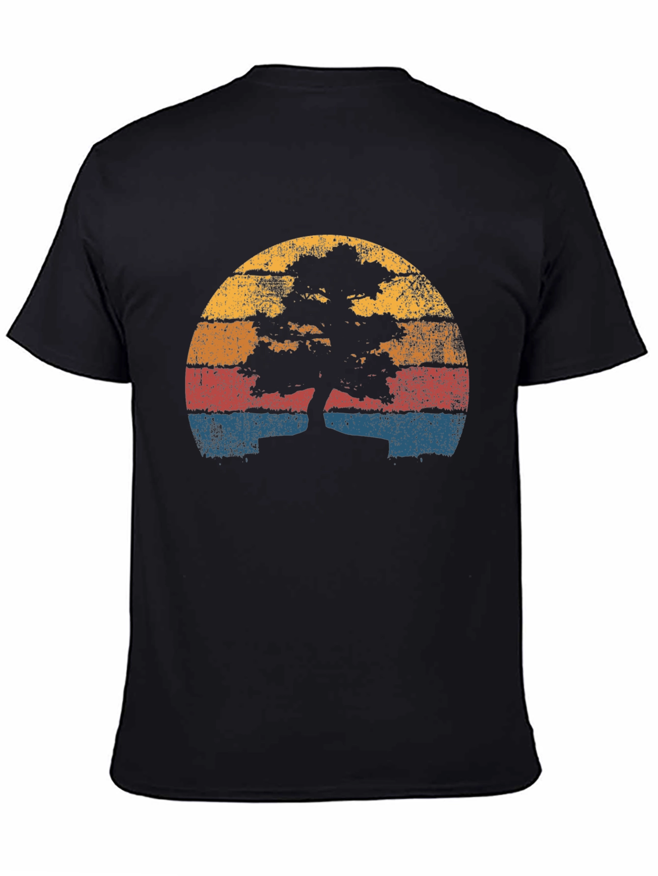 Retro Bonsai Tree Sunset T-Shirt