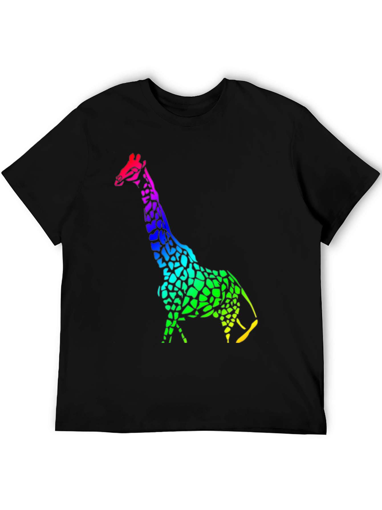 Rainbow Giraffe Graphic Tee - Unique Design