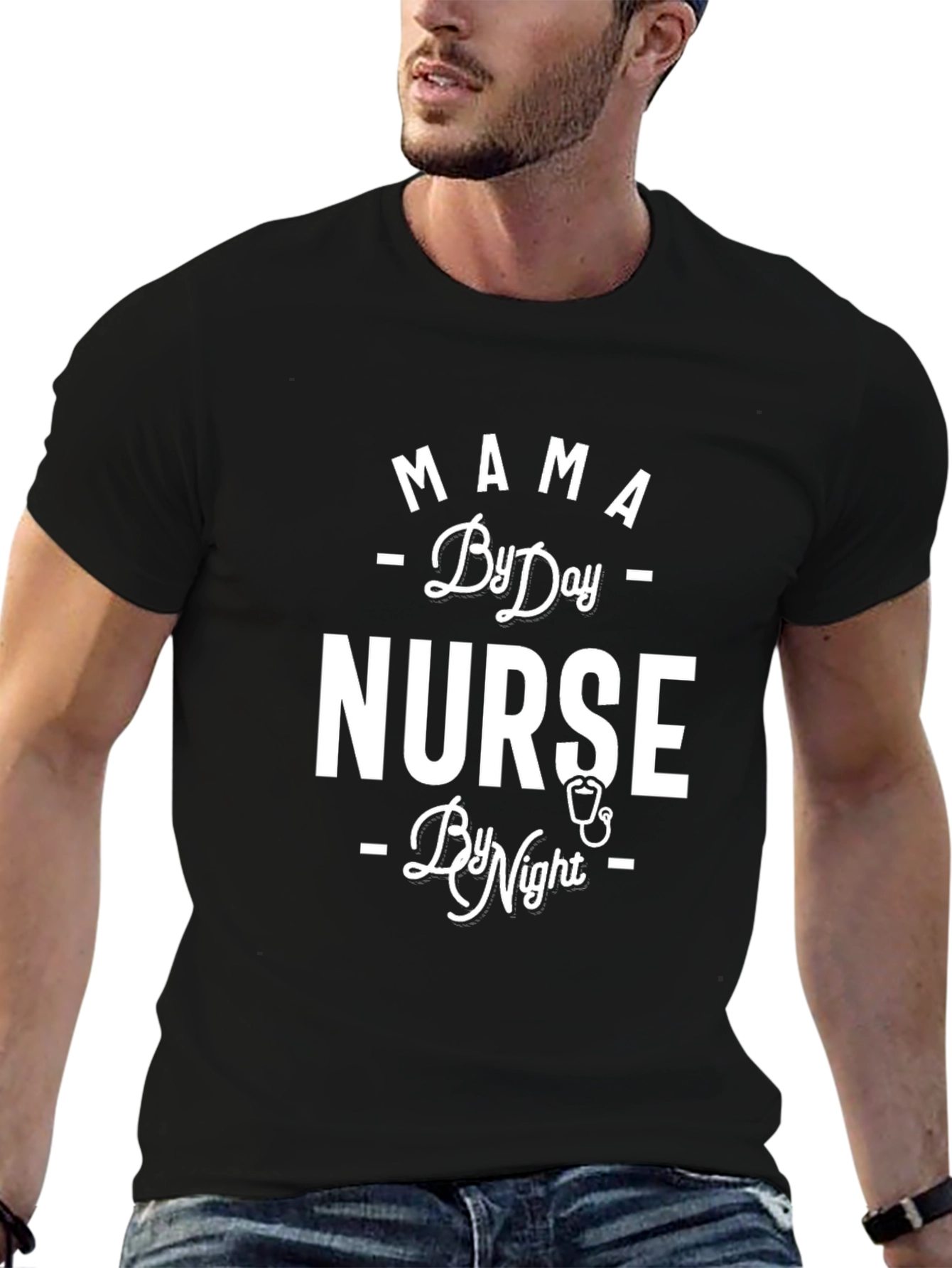 Mama By Day Nurse By Night Graphic Tee