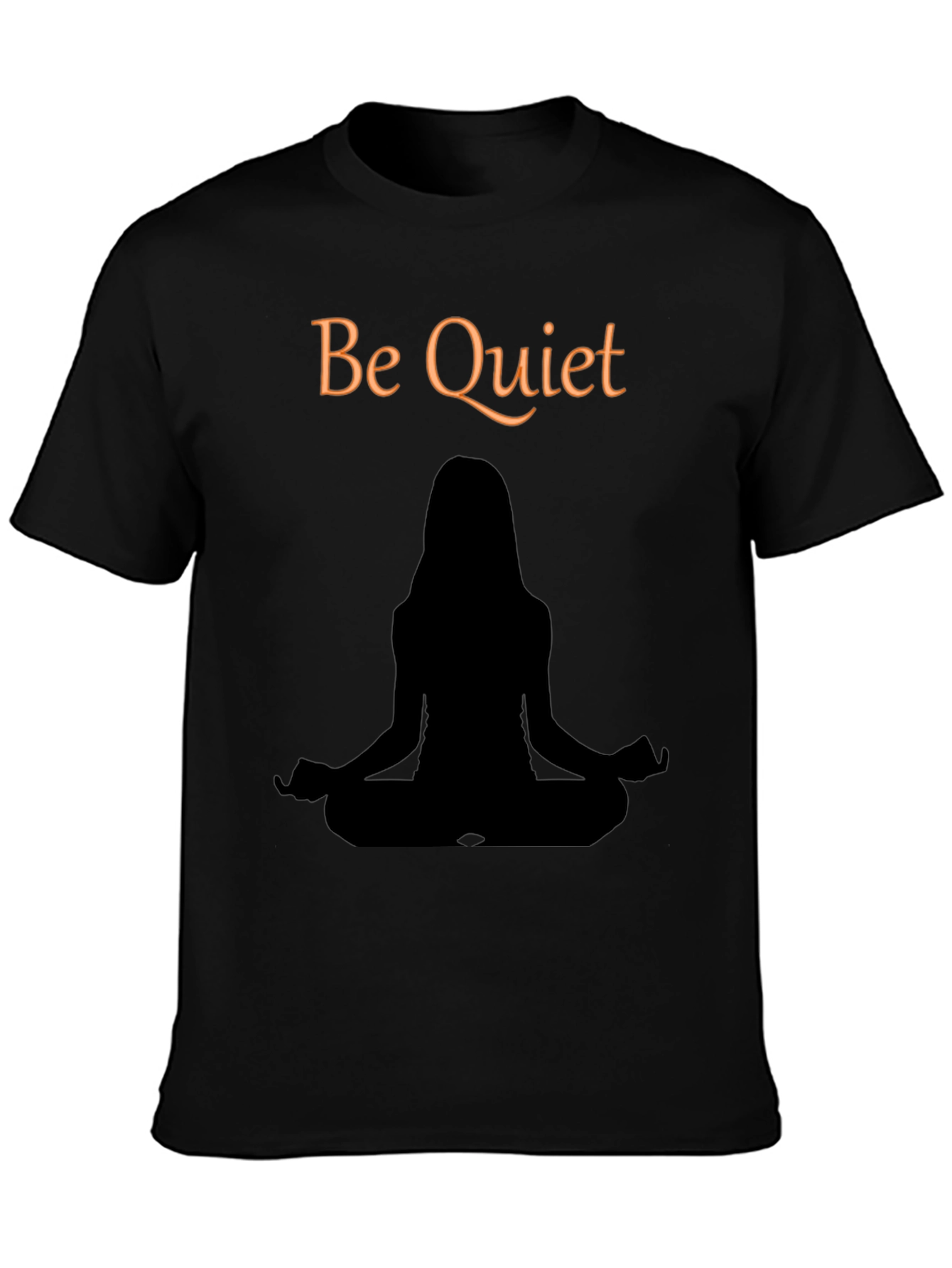 Be Quiet Meditation T-Shirt - Unisex Black Tee