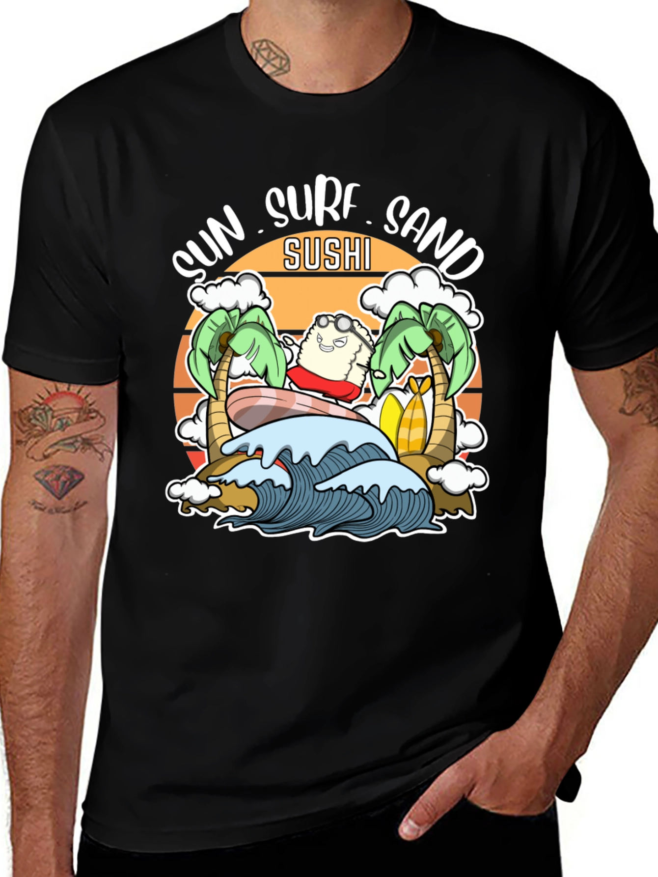 Sun Surf Sand Sushi T-Shirt