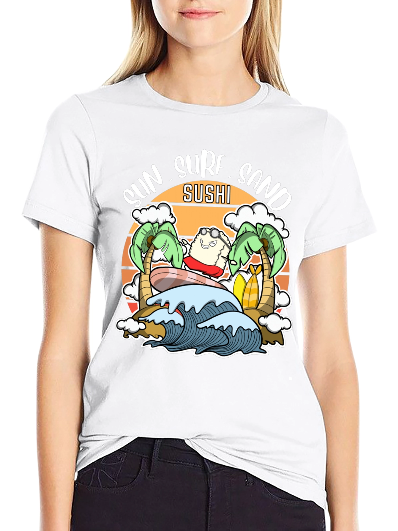 Sun Surf Sand Sushi T-Shirt