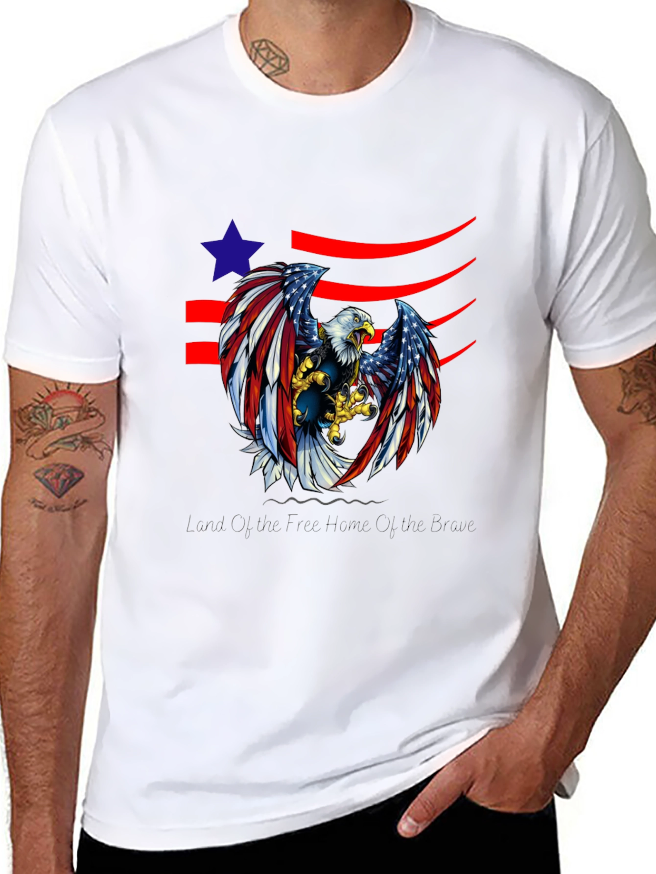 American Eagle Graphic Print Tee - Black