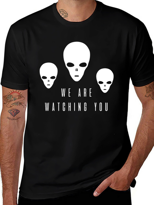 We Are Watching You Alien Graphic Tee - Black