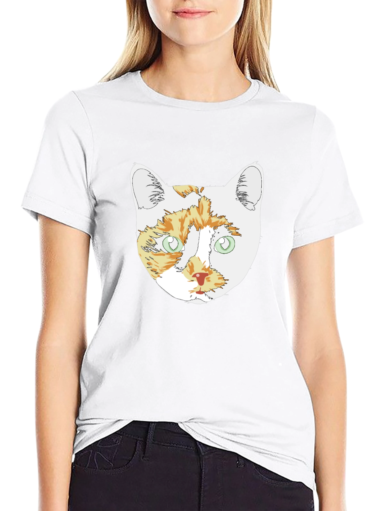 Cat Head Graphic T-Shirt