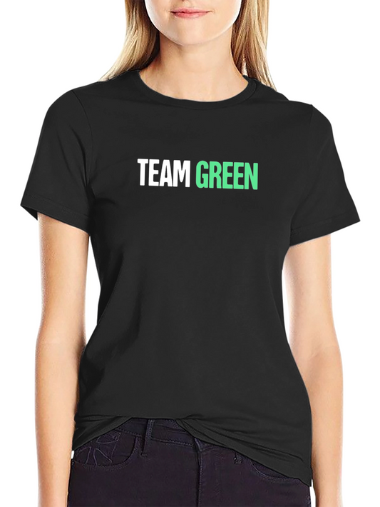 Team Green T-Shirt - Black Cotton Tee
