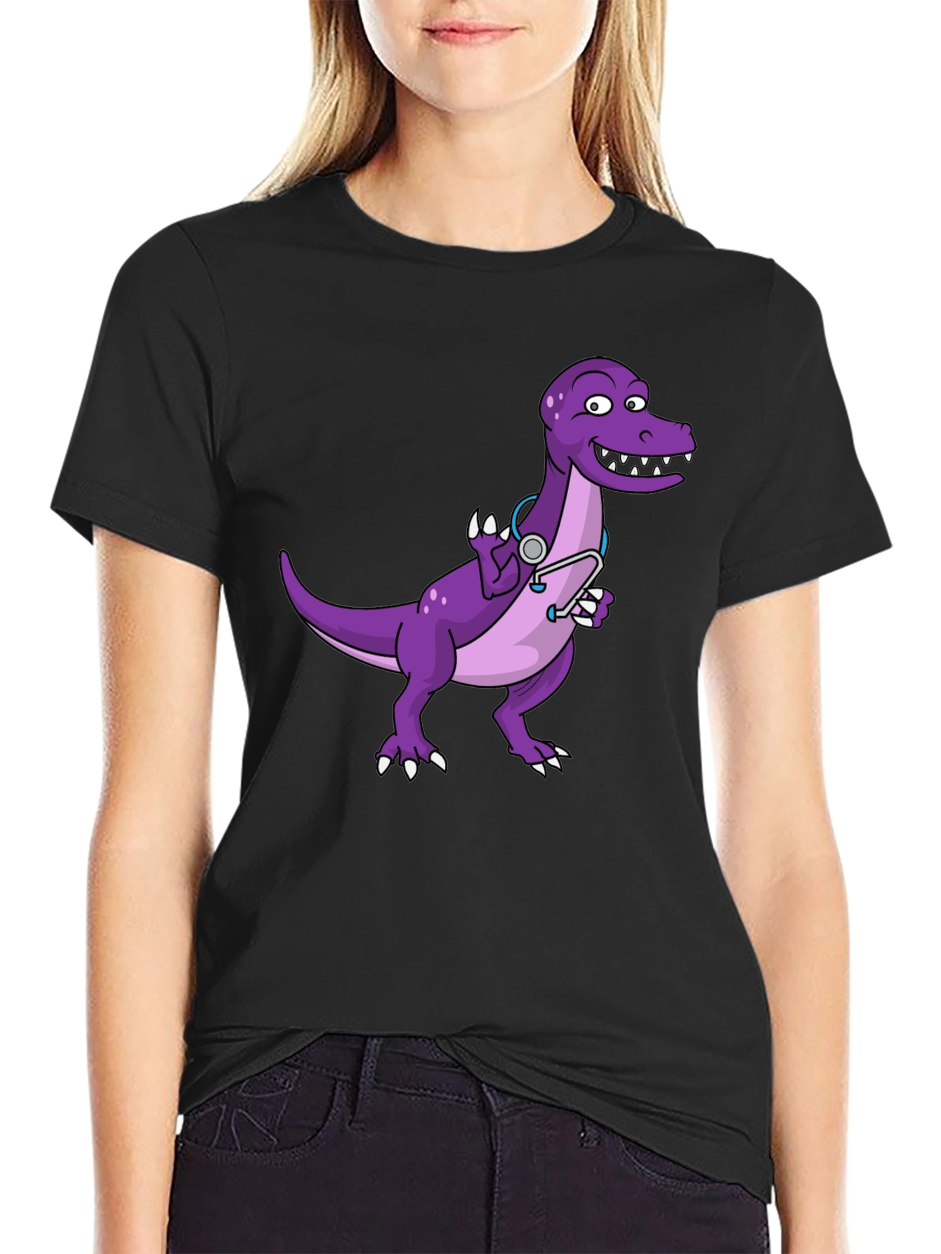 Dino Doctor T-Shirt - Cute Purple Dinosaur Tee
