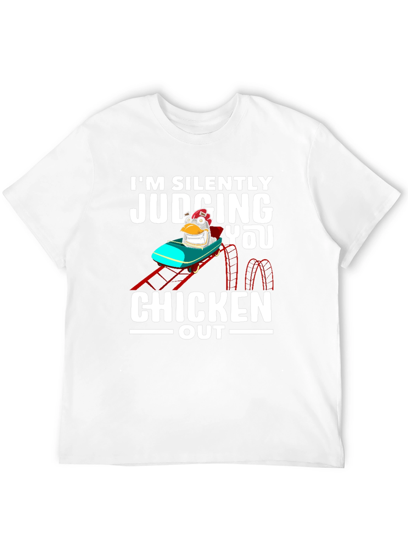 Chicken Out Graphic Tee - Funny Judging You T-Shirt