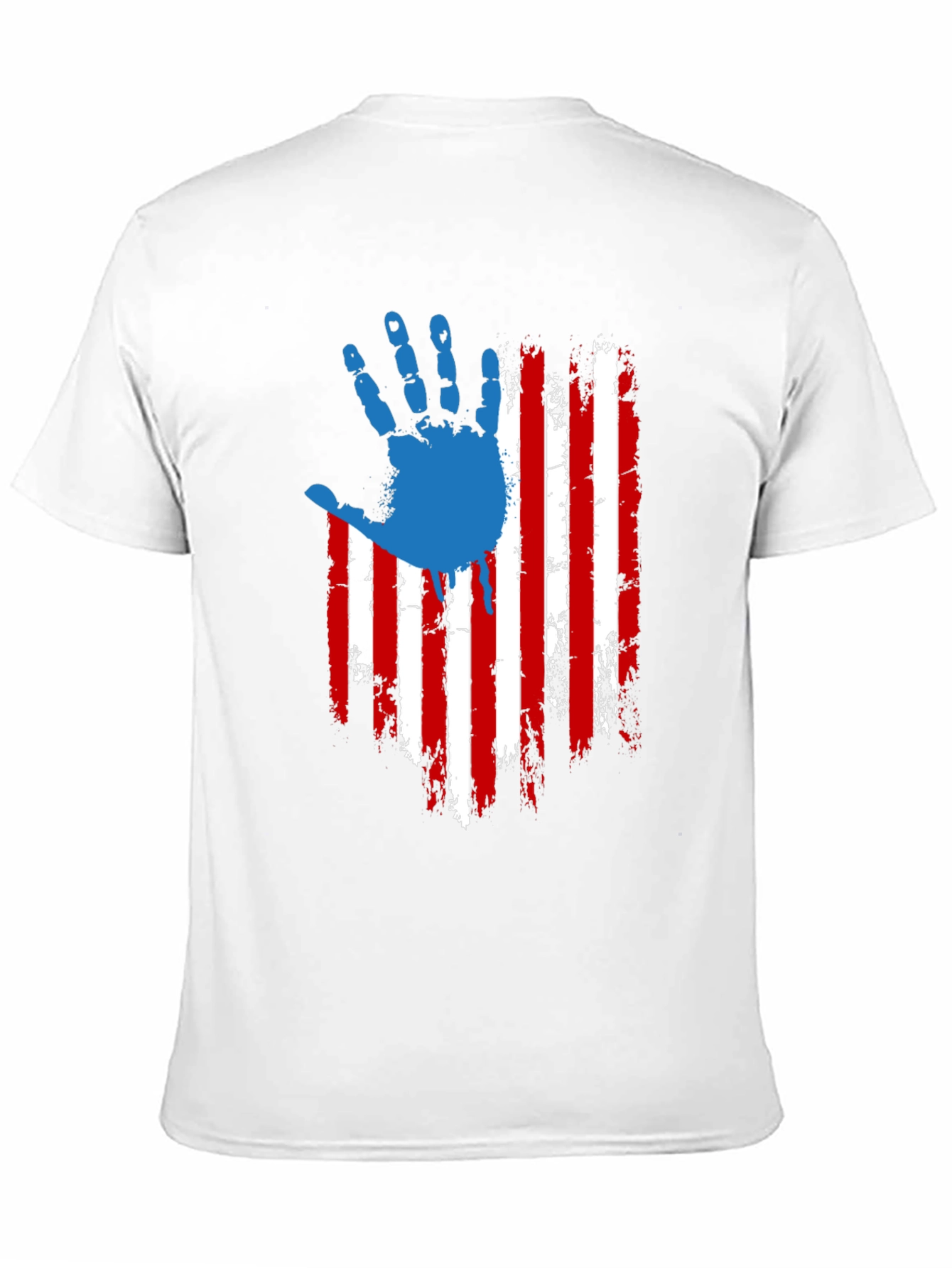 Patriotic USA Flag Handprint Graphic T-Shirt