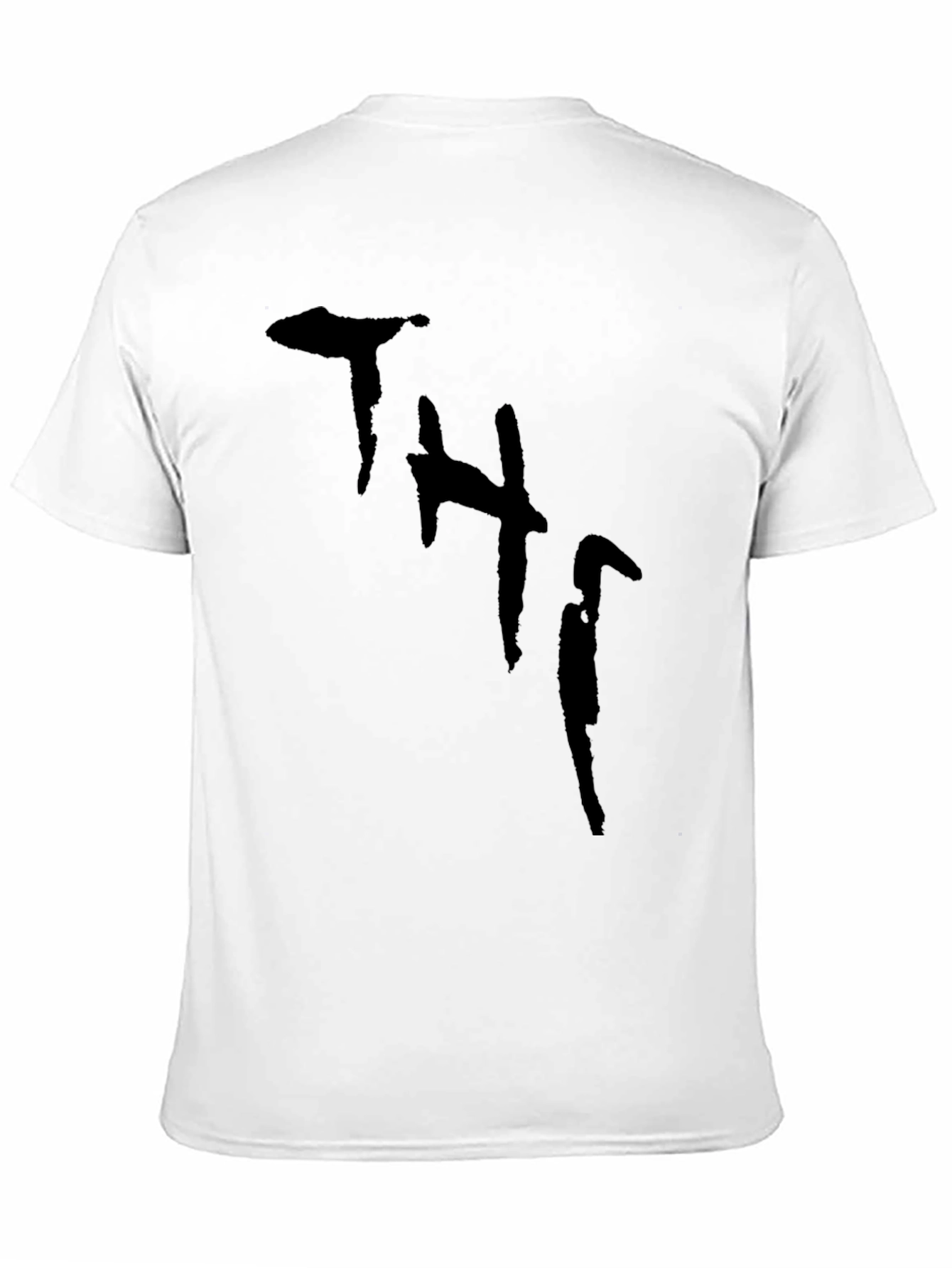 Black T-Shirt with Unique Abstract Print