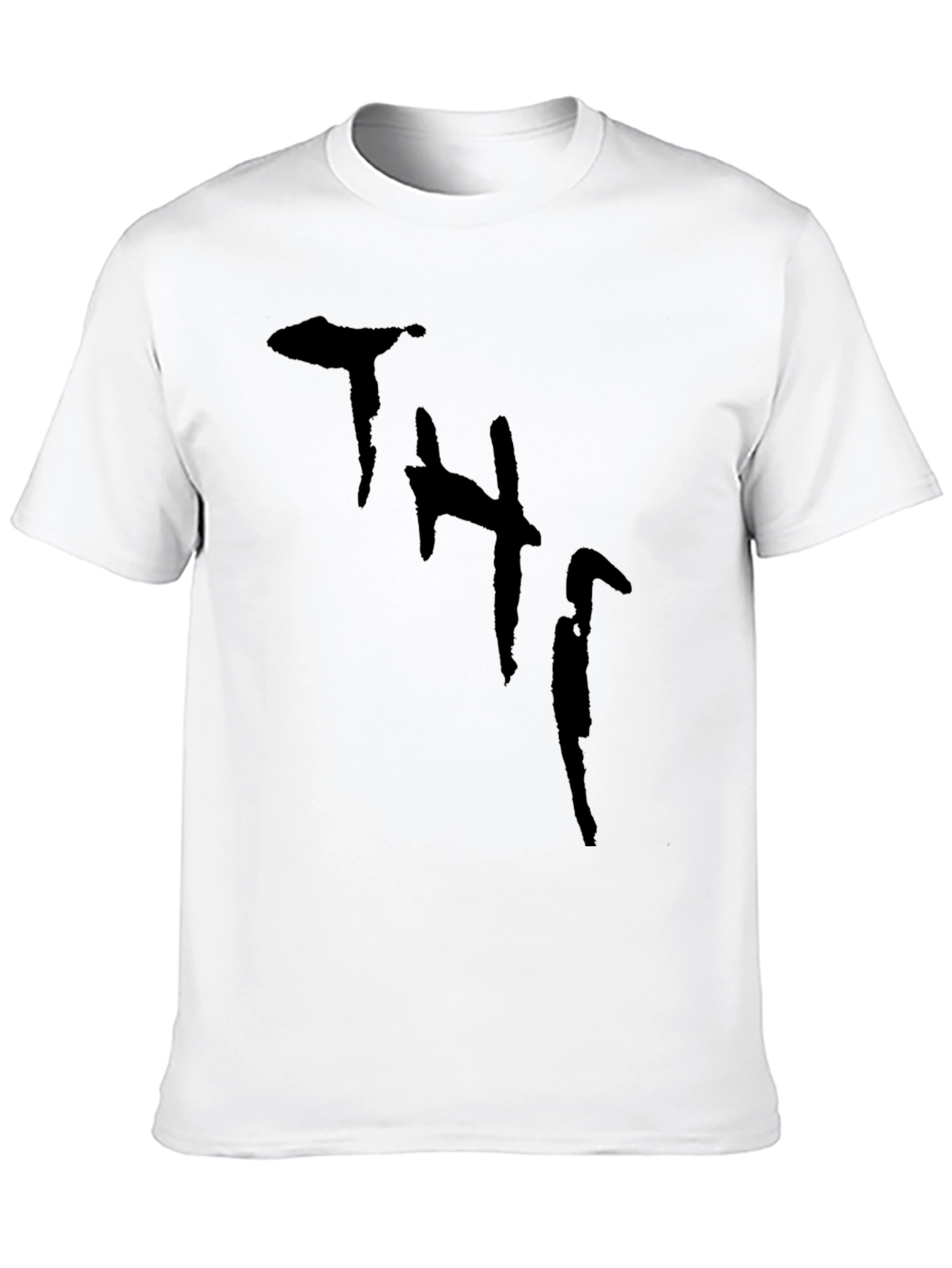 Black T-Shirt with Unique Abstract Print
