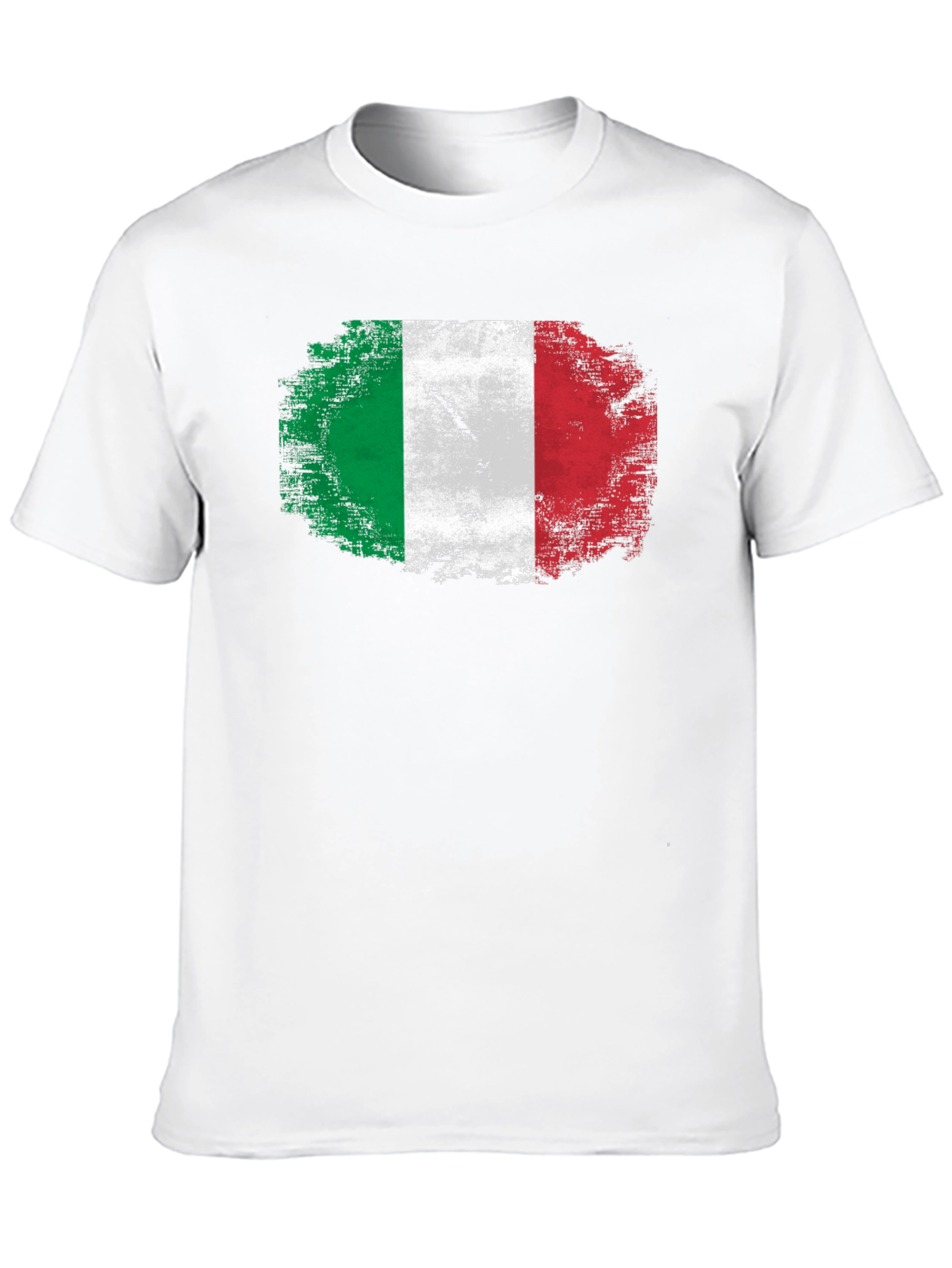 Italian Flag Grunge Style Graphic T-Shirt