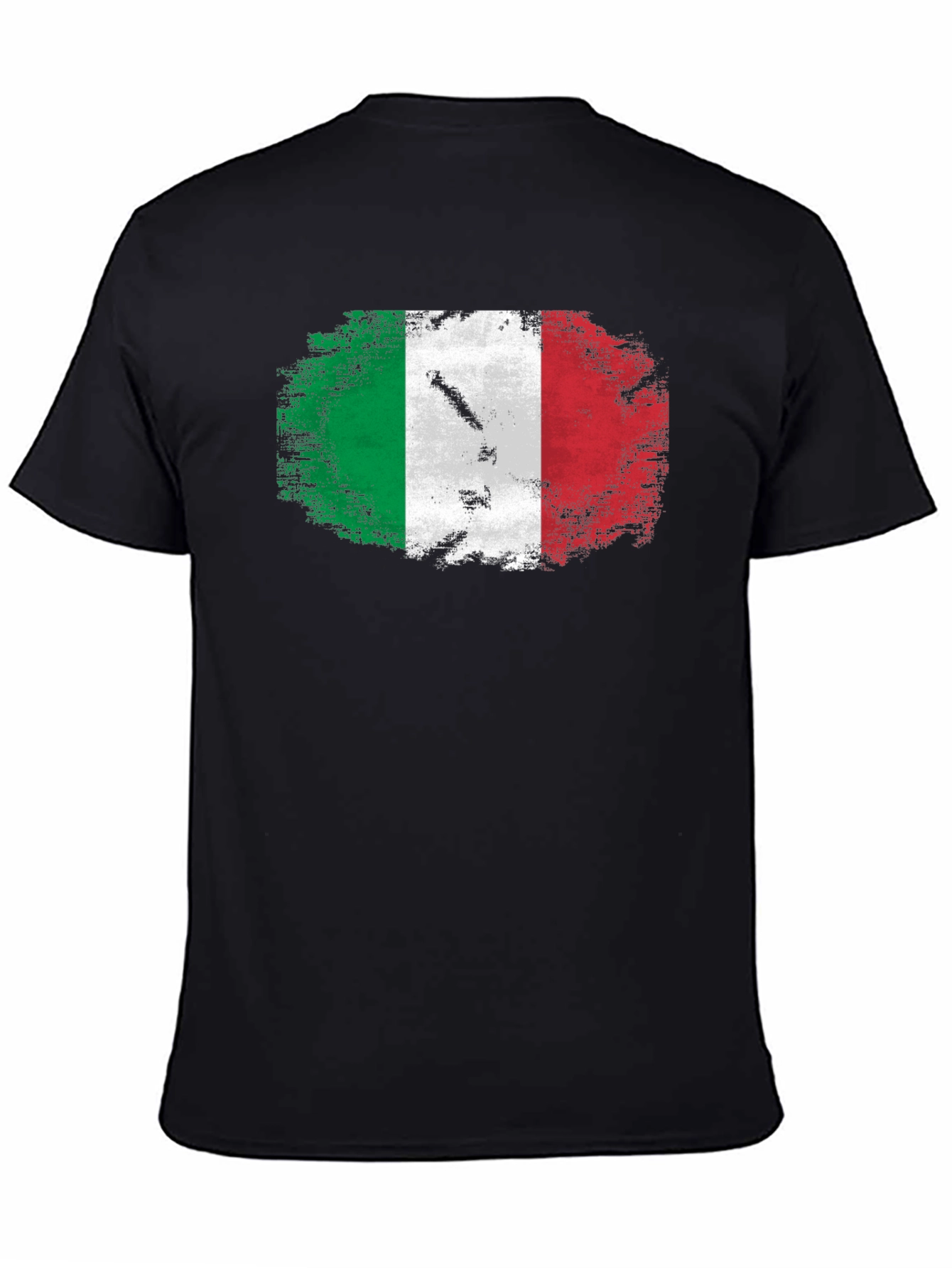 Italian Flag Grunge Style Graphic T-Shirt