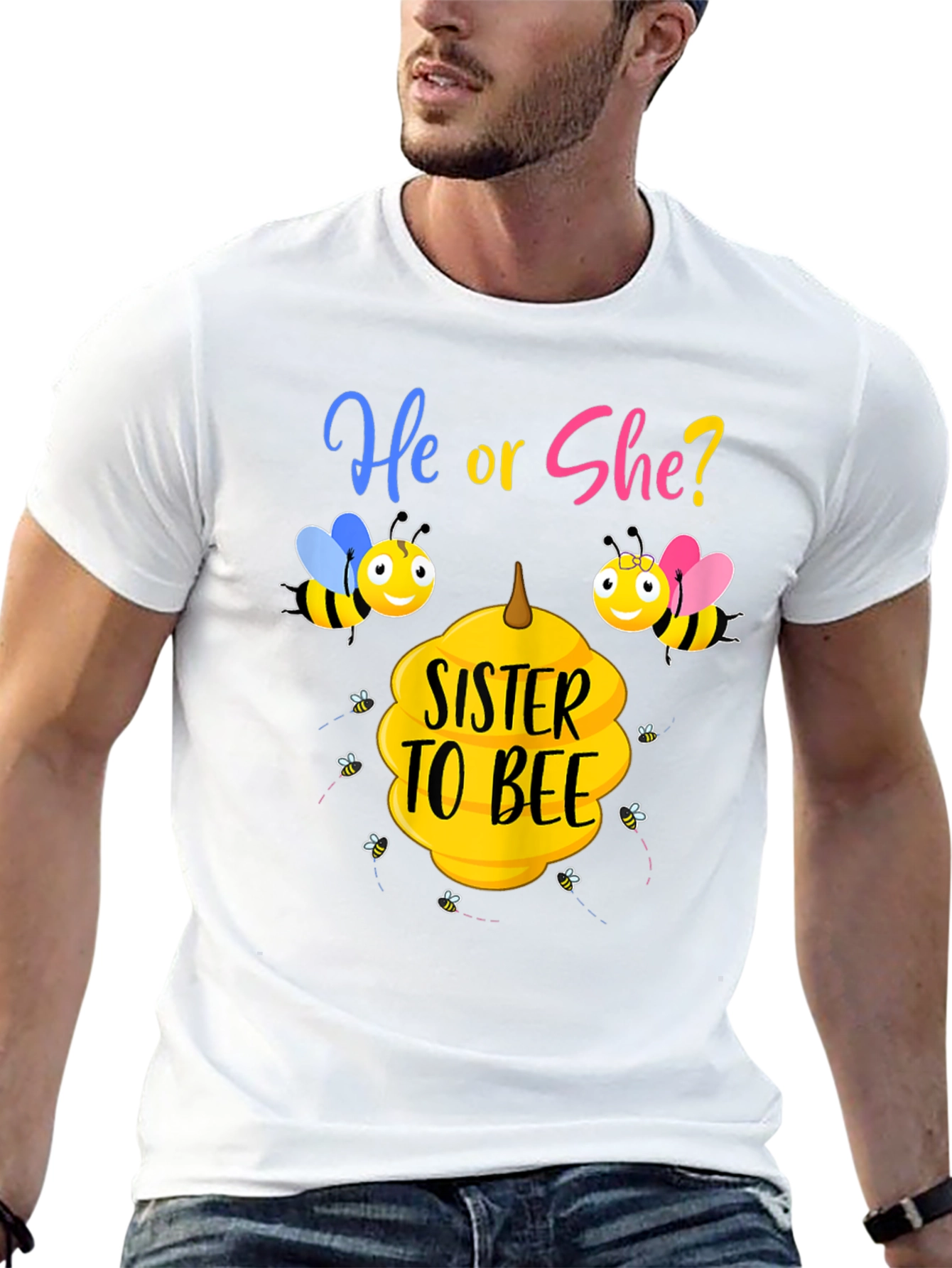 Sister to Bee Gender Reveal T-Shirt